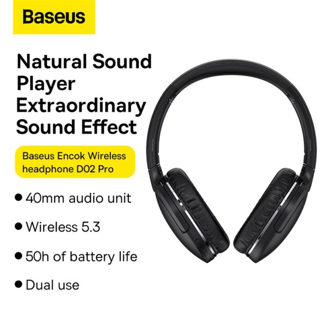 Baseus D02 Pro cuffie Wireless Sport Bluetooth 5.3 auricolare vivavoce auricolari auricolari auricolari per iPhone Xiaomi